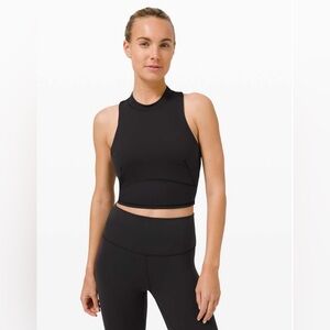 lululemon athletica Black High-Neck Crop Sports Bra